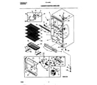 Frigidaire FFU16F9CW2 cabinet/control/shelves diagram