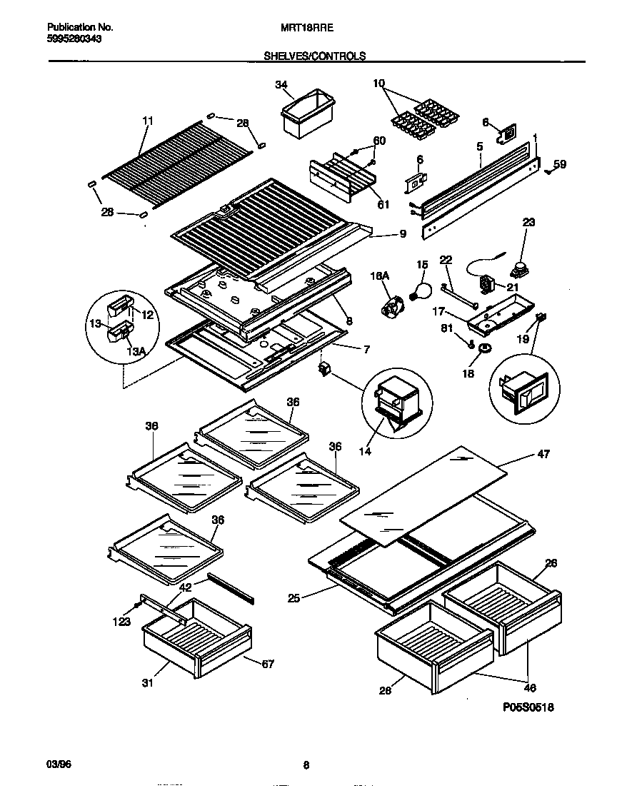 Shelves/controls