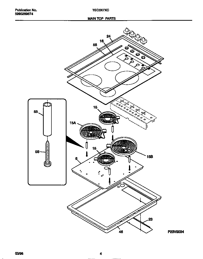 Main top parts