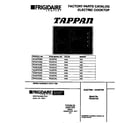 Tappan TEC3X7XCSC cover diagram