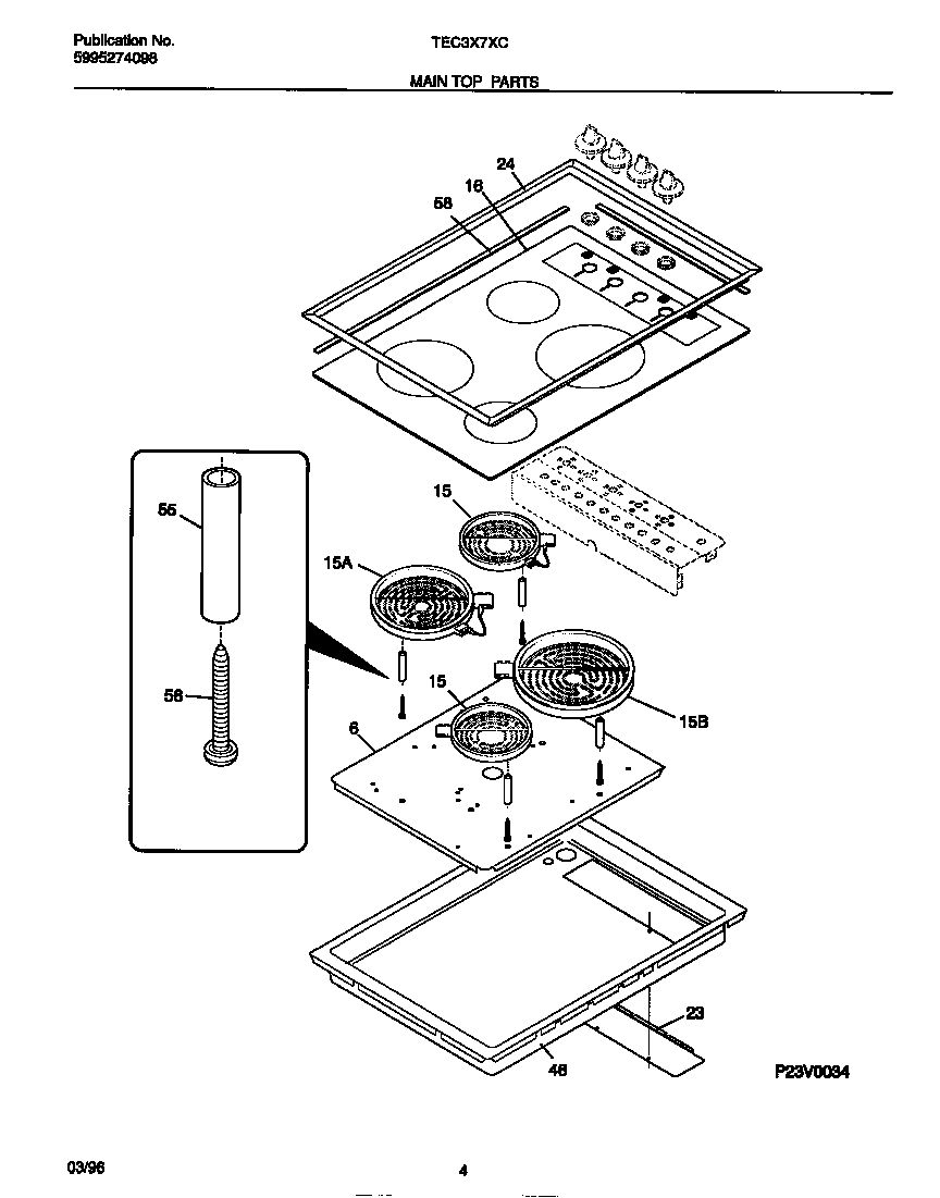 Main top parts