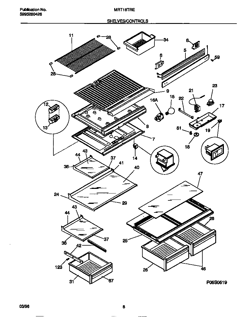 Shelves/controls