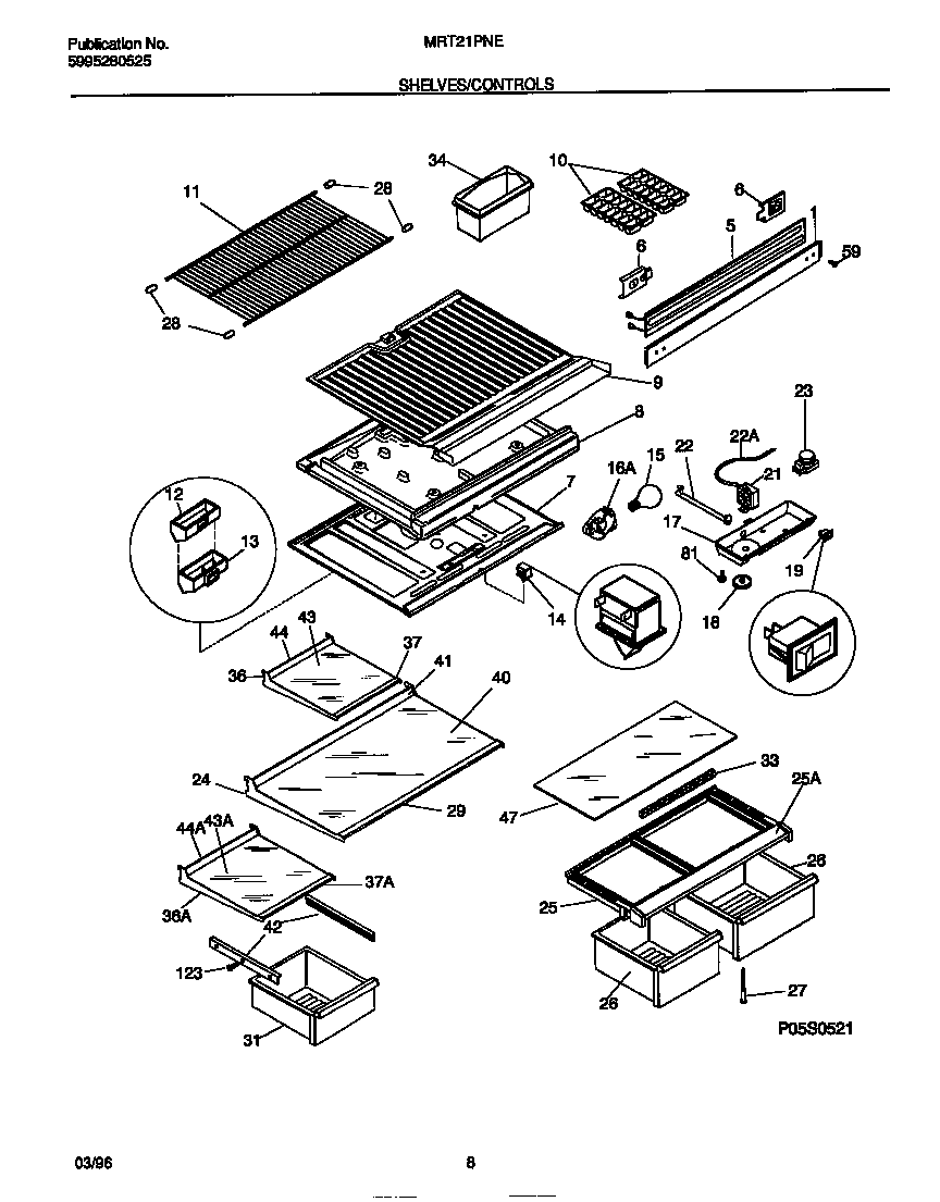 Shelves/controls