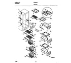 Frigidaire FRS28ZGEB0 shelves diagram