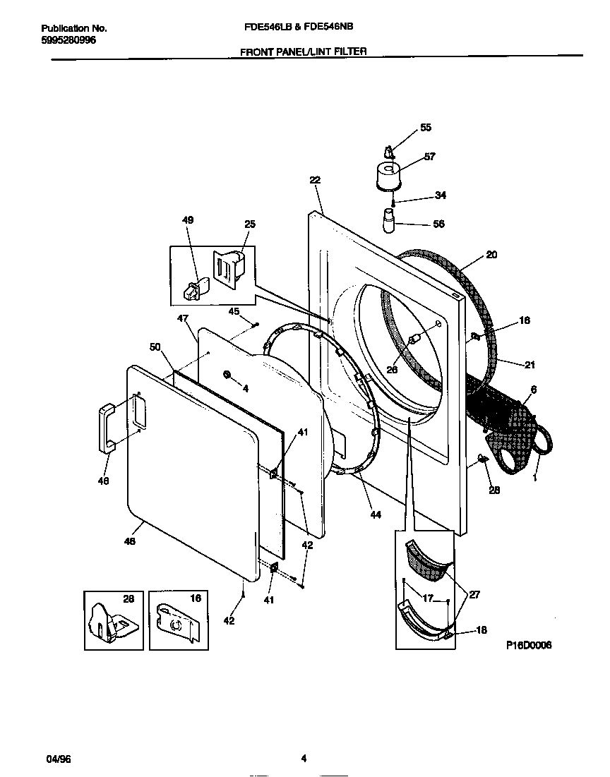 FRONT PANEL/LINT FILTER