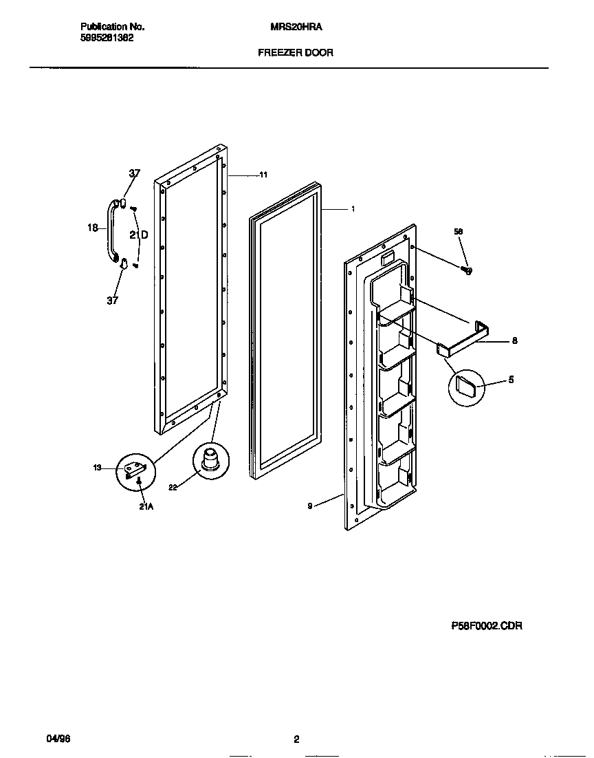 Freezer door