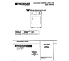 White-Westinghouse WDG436RBW2 cover diagram