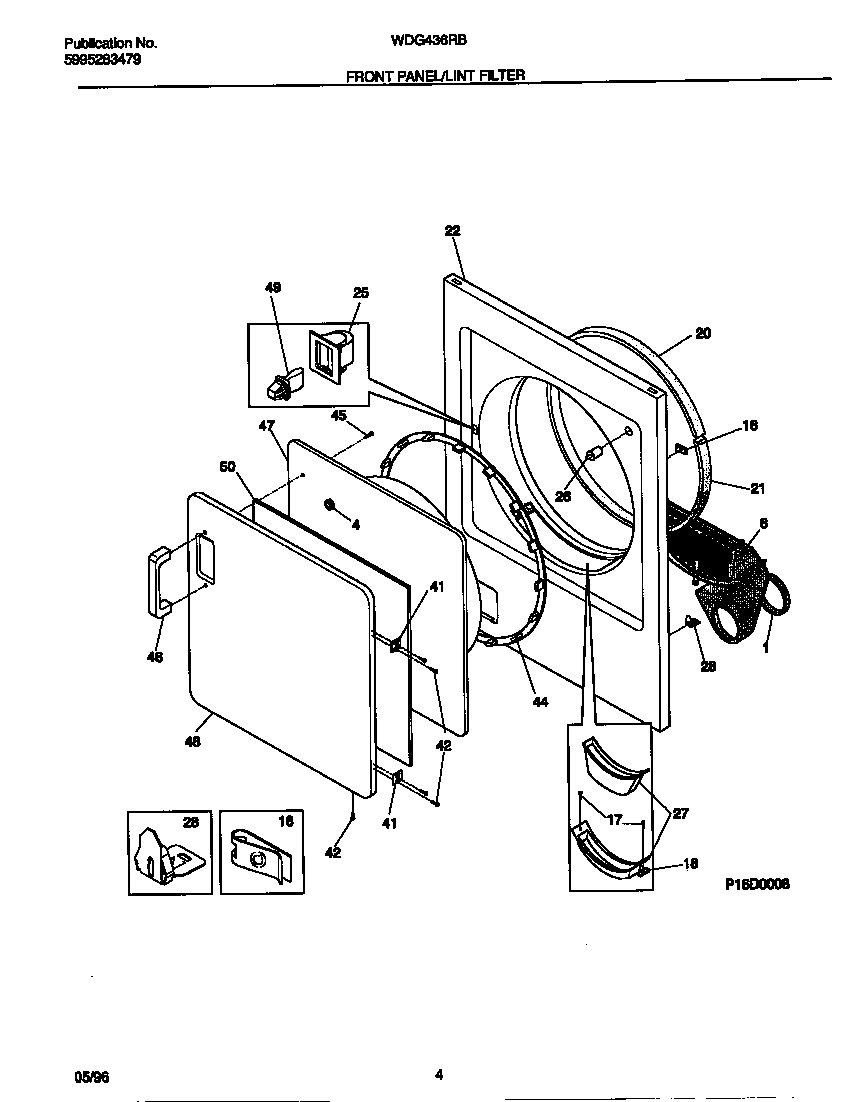 FRONT PANEL/LINT FILTER