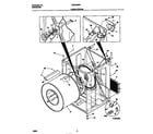 White-Westinghouse WDE336RBS2 cabinet/drum diagram