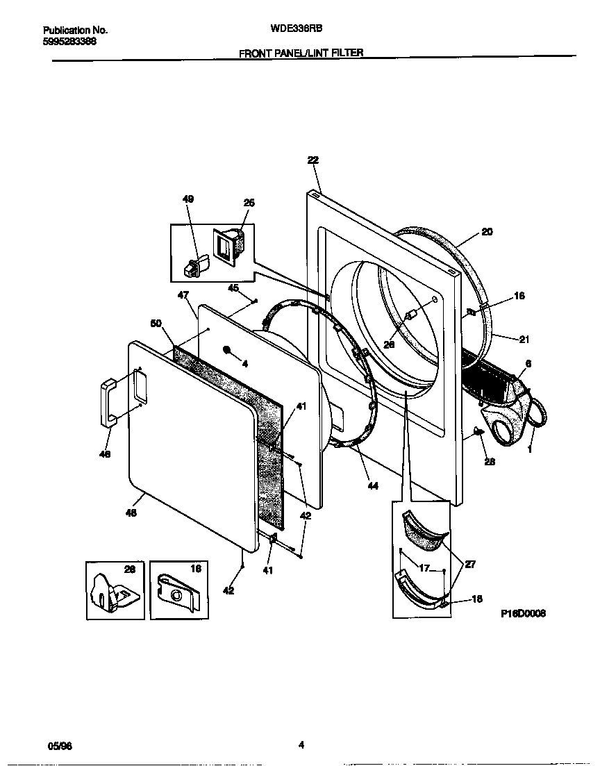 FRONT PANEL/LINT FILTER