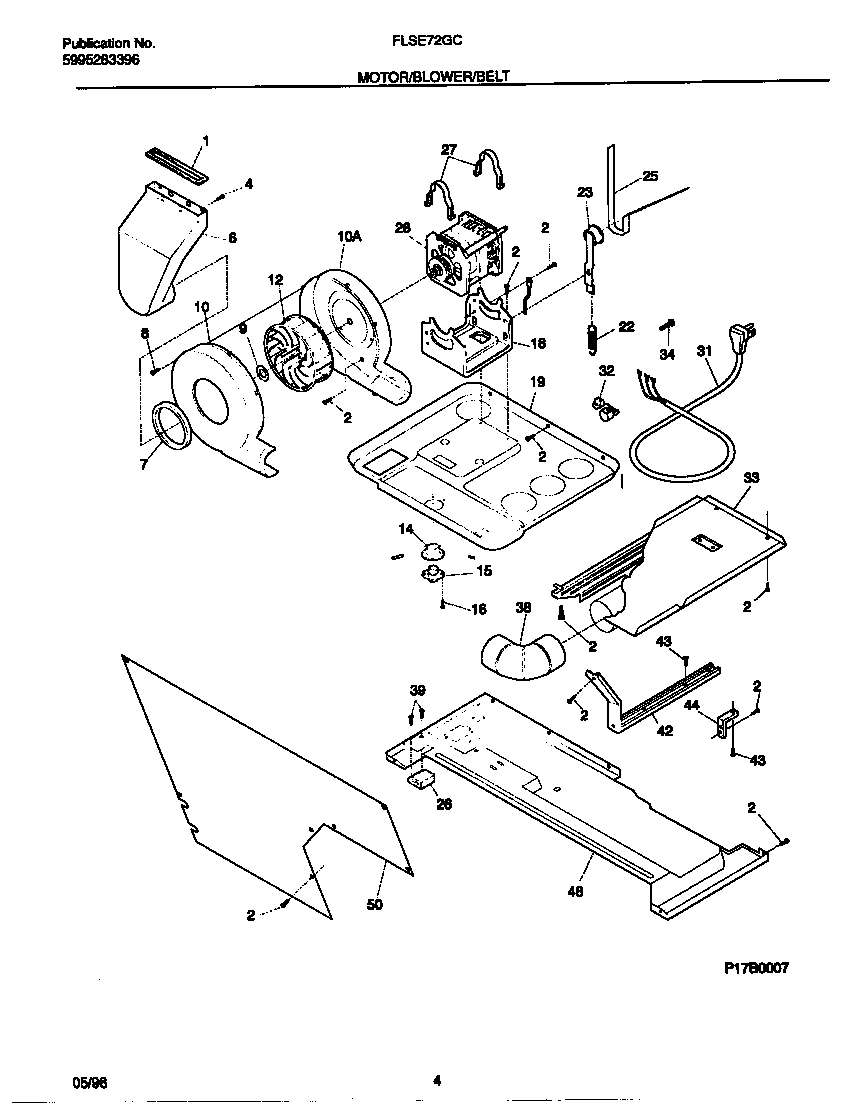 MOTOR/BLOWER/BELT