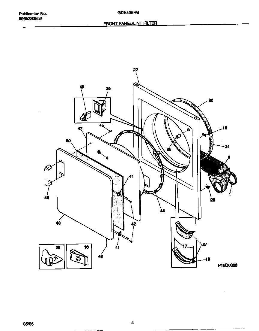 FRONT PANEL/LINT FILTER