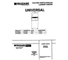 Universal/Multiflex (Frigidaire) MLXG42REW0 cover diagram