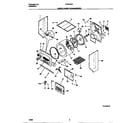 Frigidaire FLSE72GCT3 upper cabinet/drum/heater diagram