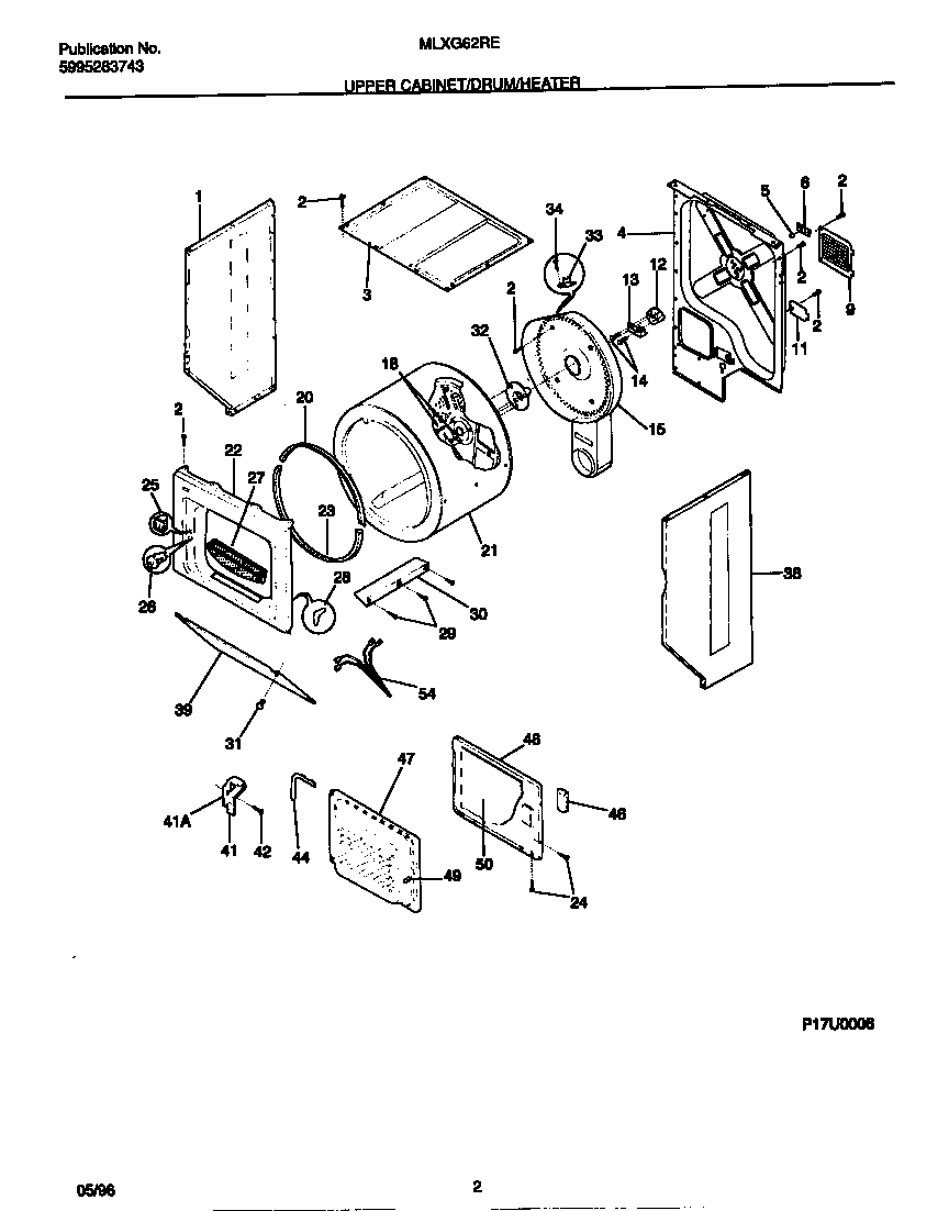 Upper cabinet/drum/heater