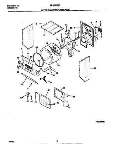 Upper cabinet/drum/heater