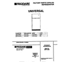 Universal/Multiflex (Frigidaire) MRT21GNCD2 cover diagram