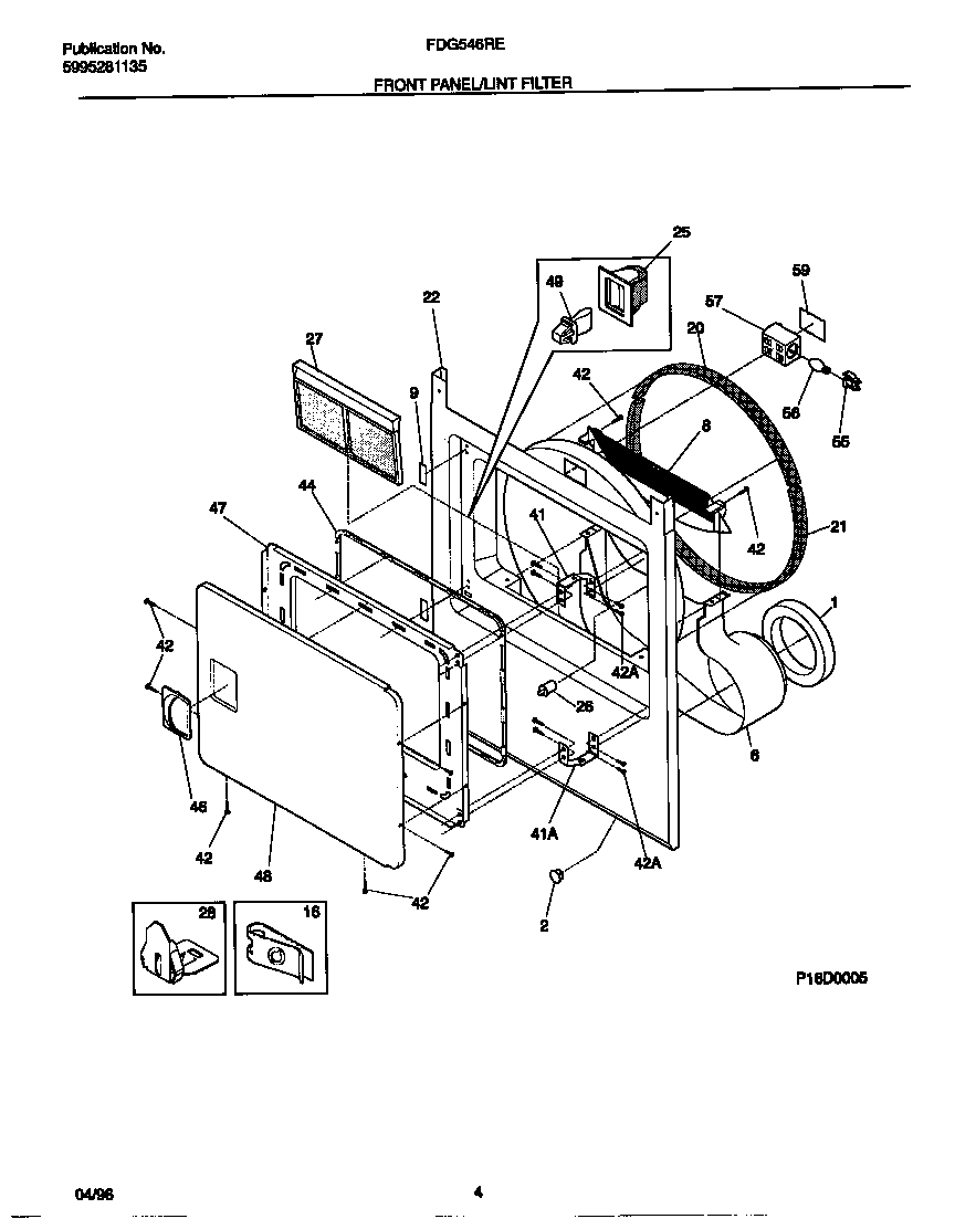 FRONT PANEL/LINT FILTER