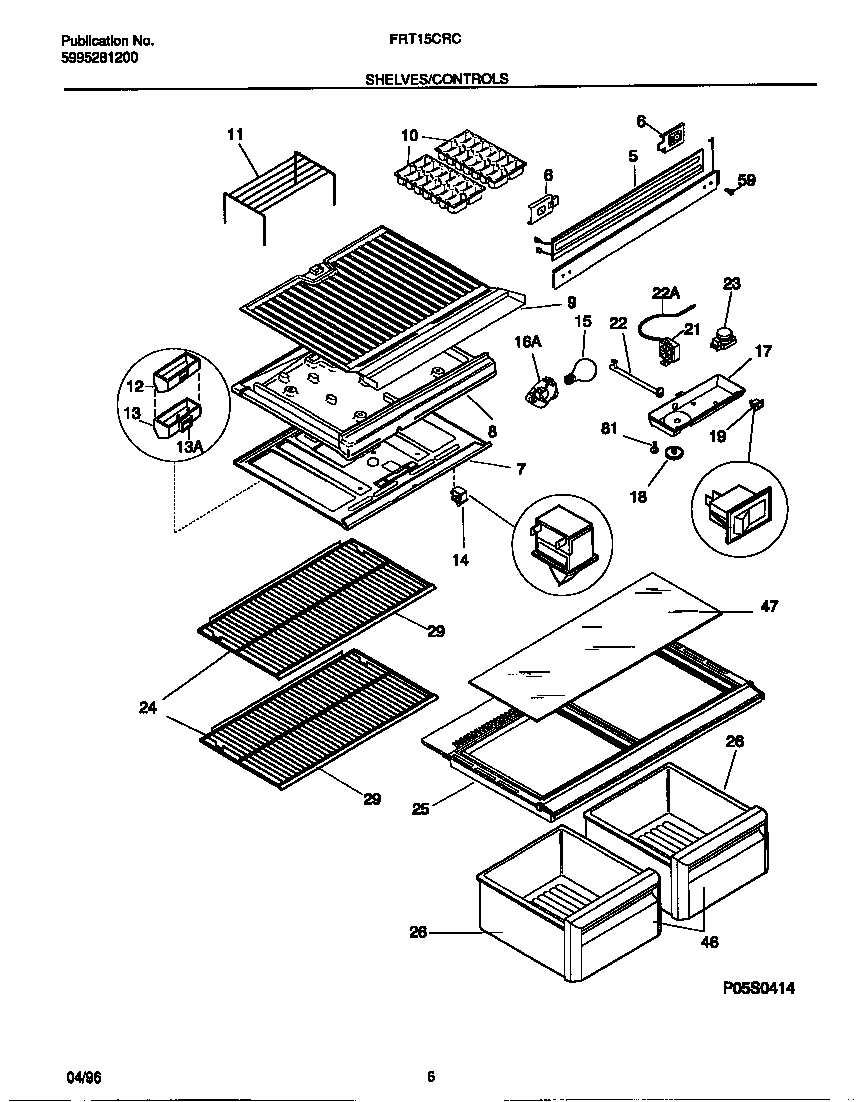 Shelves/controls