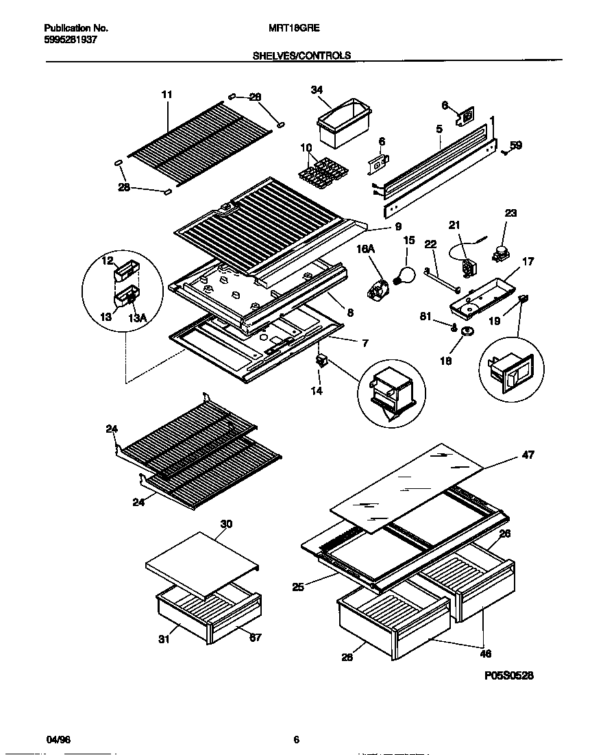Shelves/controls
