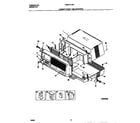 Frigidaire FAB077Y7B1 cabinet front and wrapper diagram
