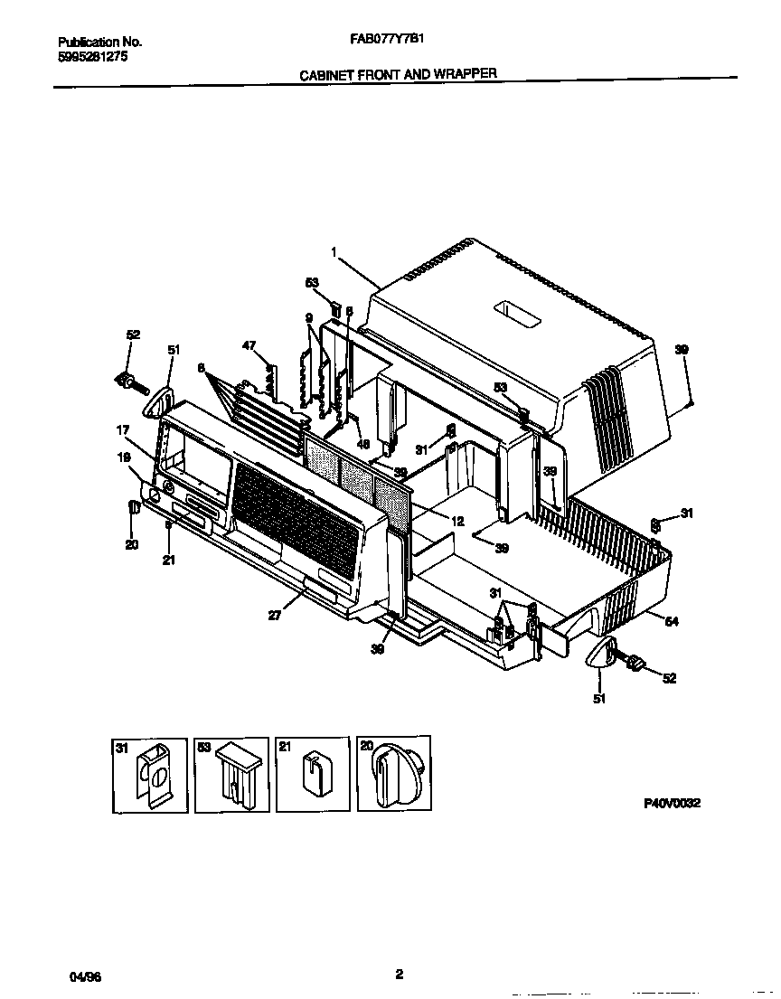 Cabinet front and wrapper