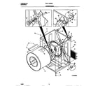 Universal/Multiflex (Frigidaire) MDE116RBW2 cabinet/drum diagram