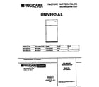 Universal/Multiflex (Frigidaire) MRT18GRCD2 cover diagram