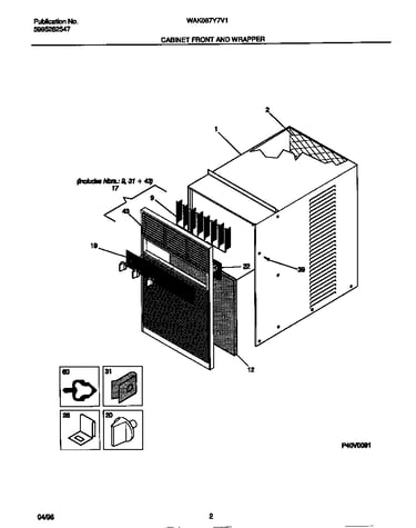 Cabinet front and wrapper