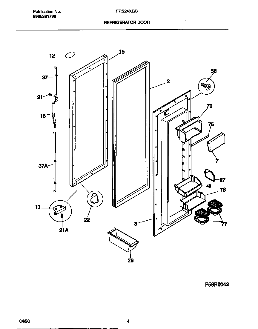 Refrigerator door