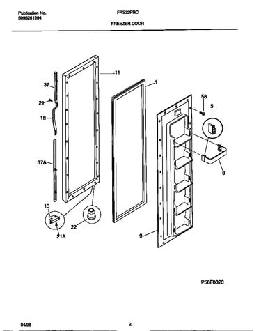 Freezer door