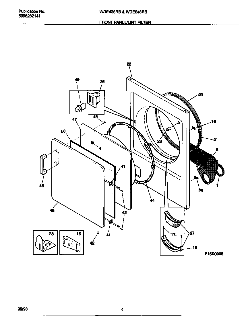 FRONT PANEL/LINT FILTER