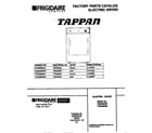 Tappan TDE336RBD2 cover diagram
