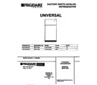 Universal/Multiflex (Frigidaire) MRT21NREW0 cover diagram