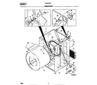 Universal/Multiflex (Frigidaire) MDE546RET0 cabinet/drum diagram