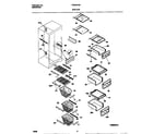 Frigidaire FRS22XGCW2 shelves diagram