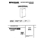 Universal/Multiflex (Frigidaire) MFU14F3BW4 cover diagram