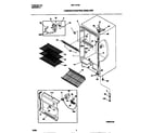 Universal/Multiflex (Frigidaire) MFU14F3BW4 cabinet/control/shelves diagram