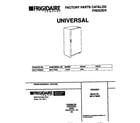 Universal/Multiflex (Frigidaire) MFU17M3BW3 cover diagram