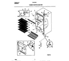 Universal/Multiflex (Frigidaire) MFU20F3BW4 cabinet/control/shelves diagram