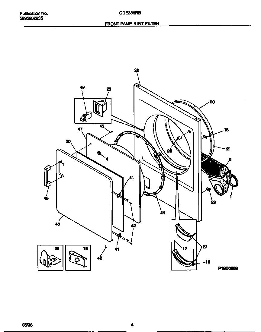 FRONT PANEL/LINT FILTER