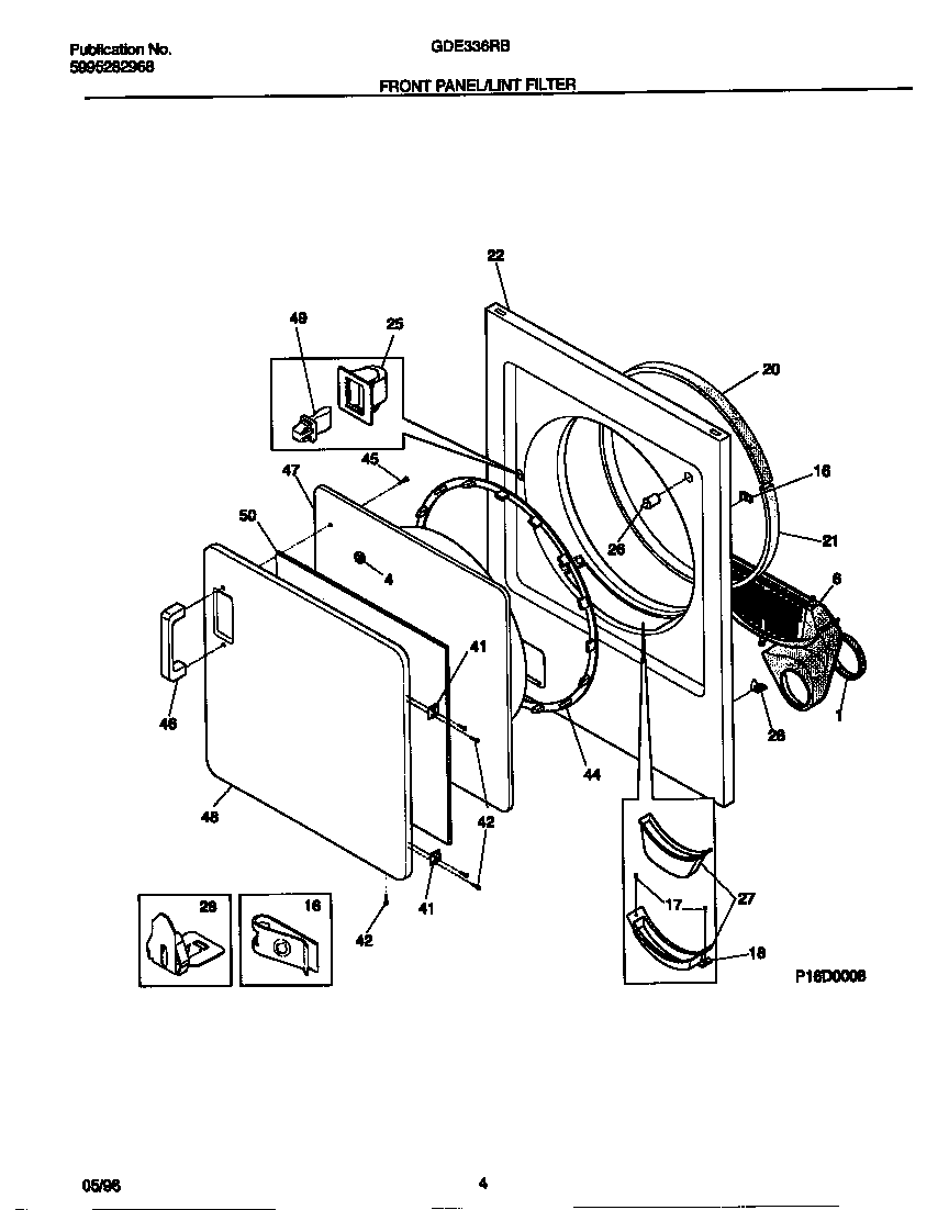 FRONT PANEL/LINT FILTER