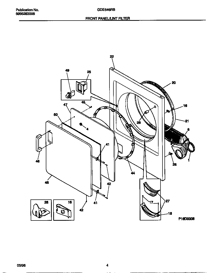 FRONT PANEL/LINT FILTER