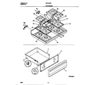 Universal/Multiflex (Frigidaire) MGF355BEDA top/drawer diagram