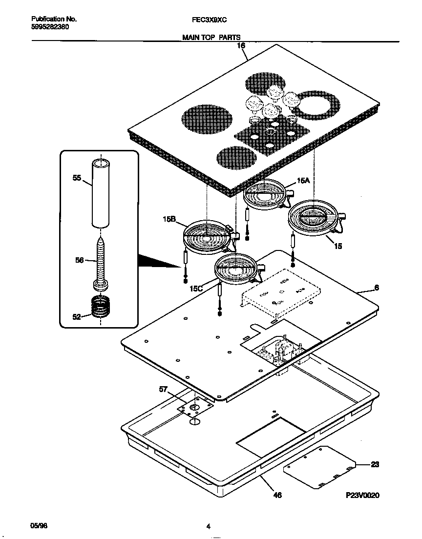 Main top parts