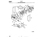 Frigidaire FLXE52RBS2 upper cabinet/drum/heater diagram