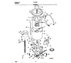 Frigidaire FLXE52RBS2 motor/tub diagram