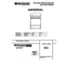 Universal/Multiflex (Frigidaire) MEF302PBDG cover diagram