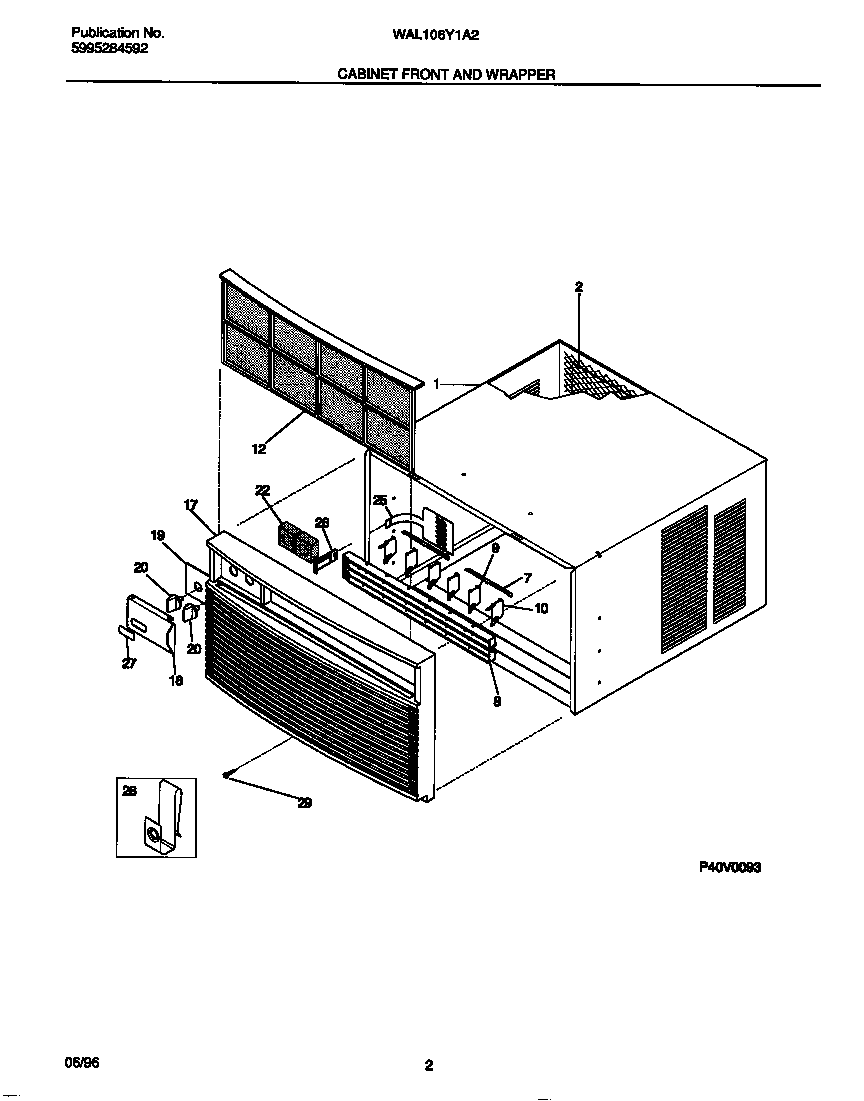 Cabinet front and wrapper