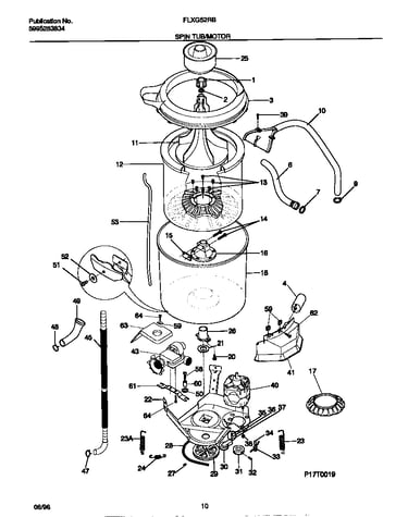 Spin tub/motor